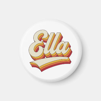 Retro Ella Name 70s Vintage Design Magneet