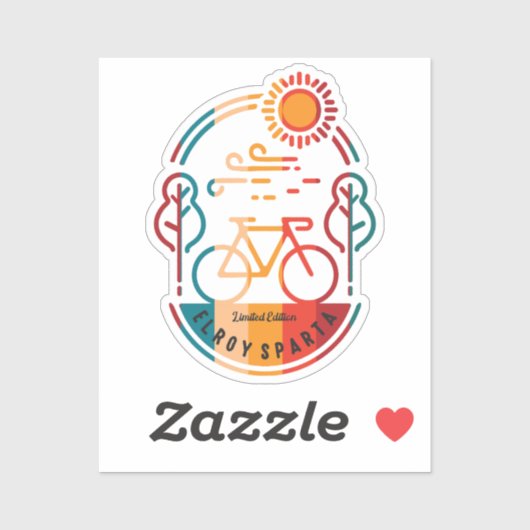 Retro Elroy Sparta Fietsroute Sticker (Vel)