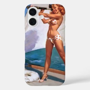 Retro Elvgren Sailing Sailor Pin-up Meisje iPhone 16 Hoesje