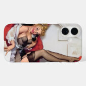Retro Elvgren Telefoon Pin Up Meisje Case-Mate iPhone Case (Achterkant (horizontaal))