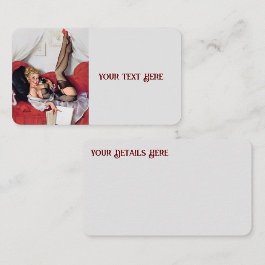  Retro Elvgren Telefoon Pin Up Meisje Visitekaartje (Voorkant / Achterkant)