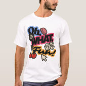 Retro Embroidery Patch Style "Oh, What Fun" T-shirt (Voorkant)