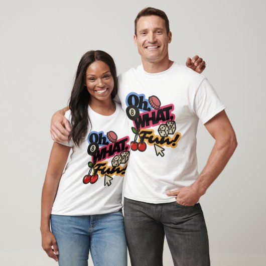 Retro Embroidery Patch Style "Oh, What Fun" T-shirt (Unisex)