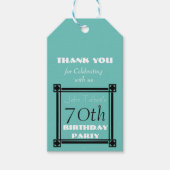 Retro Emerald 70e verjaardag Gepersonaliseerd cade Cadeaulabel (Voorkant)