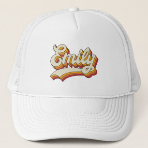 Retro Emily Naam 70s Vintage Design Trucker Pet