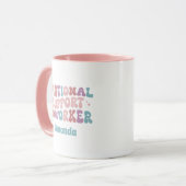 Retro emotional support Coworker funny custom Mok (Voorkant links)