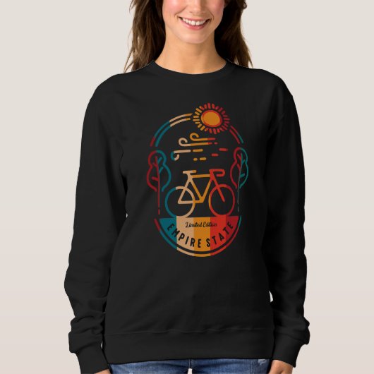 Retro Empire State Trail Fietspad Trui (Voorkant)