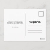 Retro en Boho Black and White Bewegende Aankondigi Briefkaart (Achterkant)