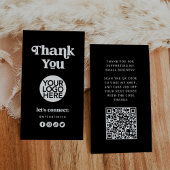 Retro en Boho | Branding Dank u Verpakking Kaart Visitekaartje