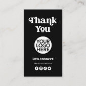 Retro en Boho | Branding Dank u Verpakking Kaart Visitekaartje (Voorkant)