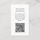 Retro en Boho | Branding Dank u Verpakking Kaart Visitekaartje (Achterkant)