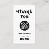 Retro en Boho | Branding Dank u Verpakking Kaart Visitekaartje (Voorkant)