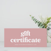 Retro en Boho Dusty Roos | Cadeaubon (Staand voorkant)