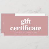 Retro en Boho Dusty Roos | Cadeaubon (Voorkant / Achterkant)
