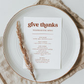 Retro en Boho | Thanksgiving Diner Menu