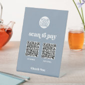 Retro en Boho | Twee manieren om scannable QR-code Reclamebord Met Voetstuk (Insitu)