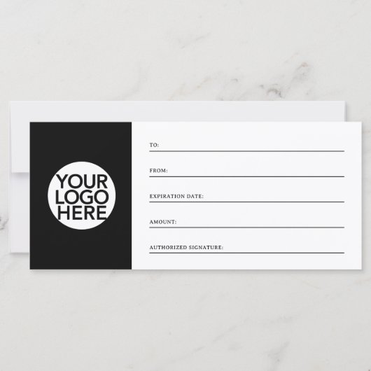 Retro en Boho Zwart en Wit | Cadeaubon (Achterkant)