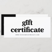 Retro en Boho Zwart en Wit | Cadeaubon (Voorkant / Achterkant)