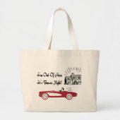 Retro en Bunco Red Convertible Grote Tote Bag (Voorkant)
