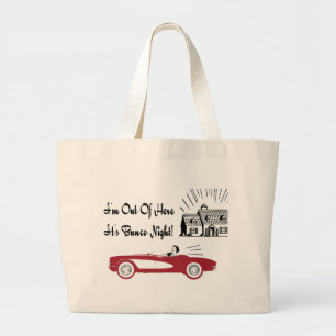 Retro en Bunco Red Convertible Grote Tote Bag