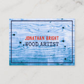 retro en elegante houtwerker of timmerman visitekaartje (Voorkant)