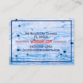 retro en elegante houtwerker of timmerman visitekaartje (Achterkant)