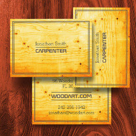  retro en elegante houtwerker of timmerman visitekaartje