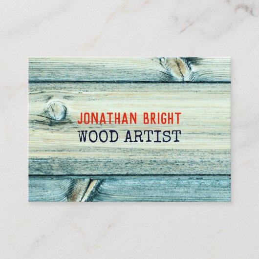 retro en elegante houtwerker of timmerman visitekaartje (Voorkant)