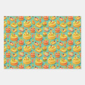 Retro- en  esthetisch cupcake-partijpatroon inpakpapier vel (Voorkant 2)