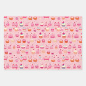 Retro- en  esthetisch cupcake-partijpatroon inpakpapier vel (Voorkant)
