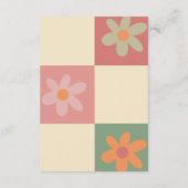 Retro en Groovy 70s Wedding Details Informatiekaartje (Achterkant)