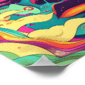 Retro en Groovy Abstract Art Poster (Hoek)