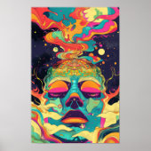 Retro en Groovy Abstract Art Poster (Voorkant)