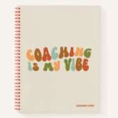 Retro en Groovy Coaching is mijn vibe, coach Notitieboek (Voorkant)