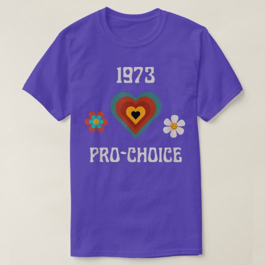 Retro en Groovy Feminisme Pro - Keuze rechten van  T-shirt (Design voorkant)