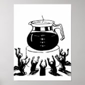 Retro en  klassieke koffie, aanbiddingskoffie poster (Voorkant)