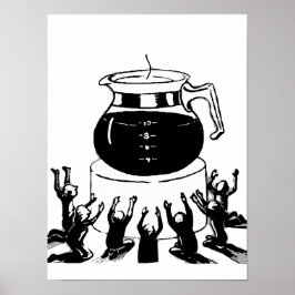 Retro en klassieke koffie, aanbiddingskoffie poster