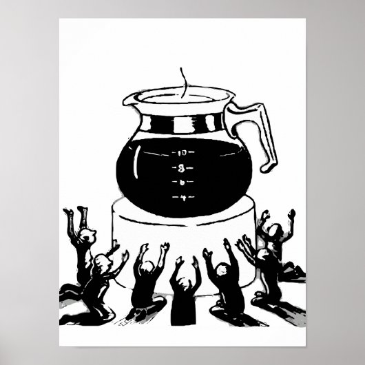 Retro en  klassieke koffie, aanbiddingskoffie poster (Voorkant)