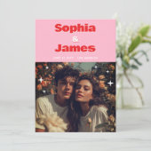 Retro en Krachtige Typografie Save the Date (Staand voorkant)