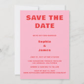 Retro en Krachtige Typografie Save the Date (Achterkant)