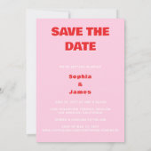 Retro en Krachtige Typografie Save the Date (Achterkant)