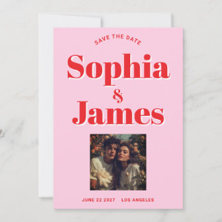 Retro en Krachtige Typografie Save the Date
