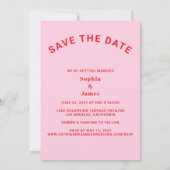 Retro en Krachtige Typografie Save the Date (Achterkant)