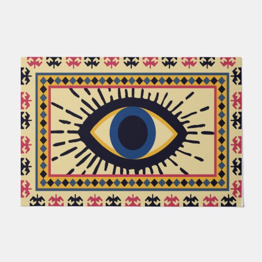 Retro en mat, Mystery Eyes Doormat Deurmat (Voorkant)