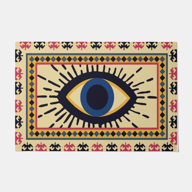 Retro en  mat, Mystery Eyes Doormat Deurmat (Voorkant)