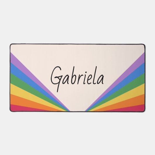 Retro en minimalistische Rainbow Typografie Bureaumat (Voorkant)