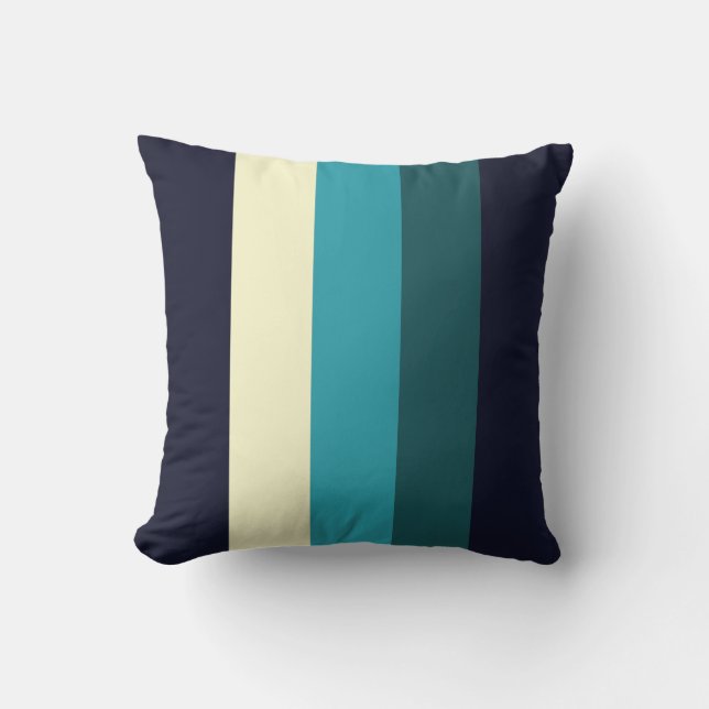 retro en mod kleurenschema gestript kussen (Voorkant)