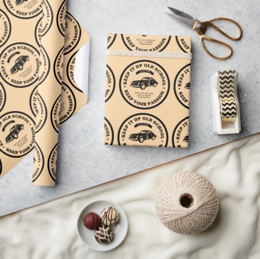 Retro- en oldtimers cadeaupapier (Crafts)