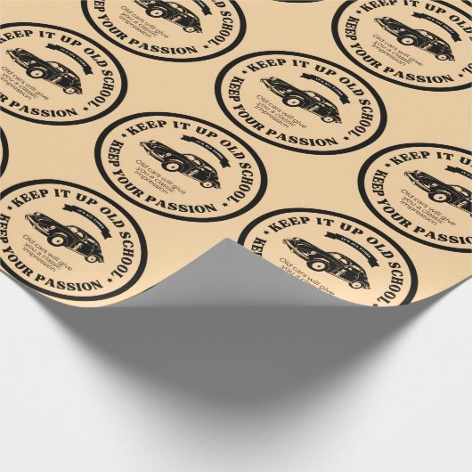 Retro- en oldtimers cadeaupapier (Hoek)