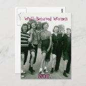 Retro- en Rockabilly-vrouwen briefkaart (Voorkant / Achterkant)